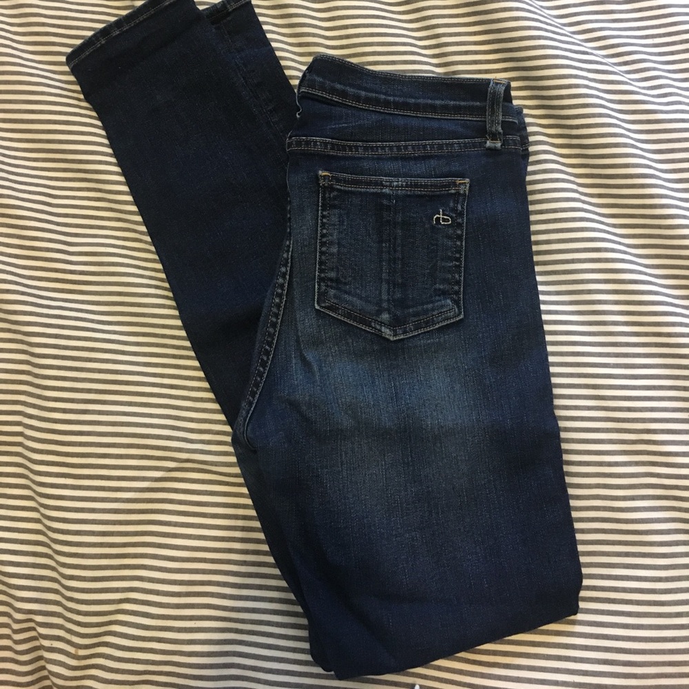 Dark blue high rise skinny Rag & Bone denim